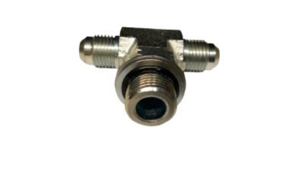 Picture of 9/16 M JIC X 9/16 M JIC  X 3/8 M BSP C/W  L/NUT TEE